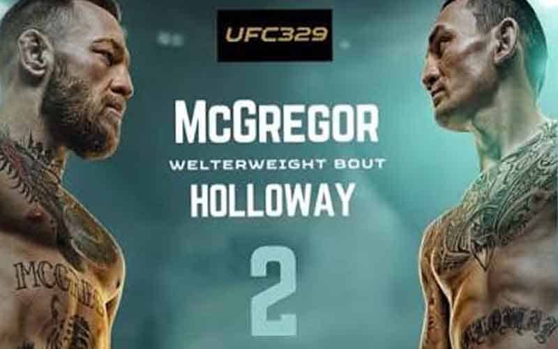 A UFC 329 promo for McGregor Holloway 2