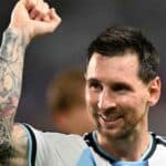 Lionel Messi celebrating