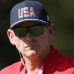 Brandt Snedeker wearing a USA hat