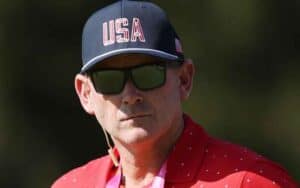 Brandt Snedeker wearing a USA hat