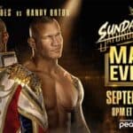 a promo image for Sunday Nights Main Event WWE featuring Cody Rhodes and Randy Orton