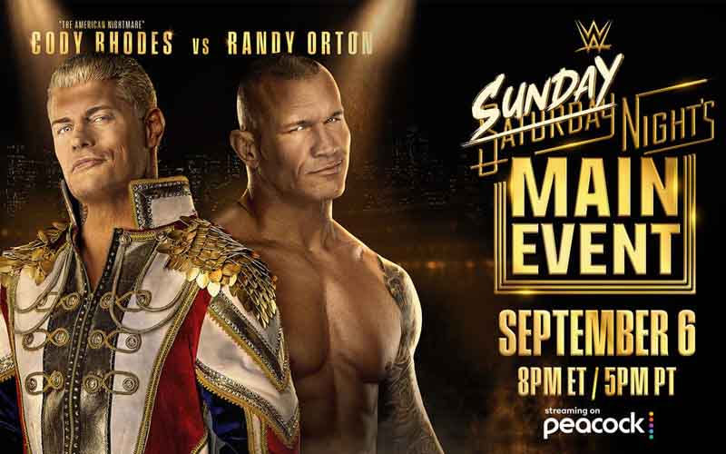 a promo image for Sunday Nights Main Event WWE featuring Cody Rhodes and Randy Orton