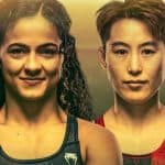 UFC 332 promo featuring Natália Silva and Wang Cong