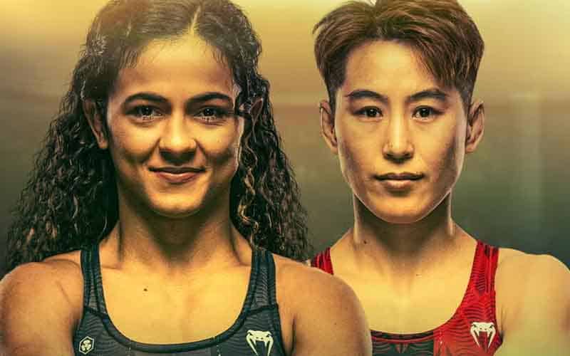 UFC 332 promo featuring Natália Silva and Wang Cong