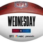 A Wednesday Night Football logo placed on a football