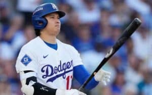 Shohei Ohtani after an at bat